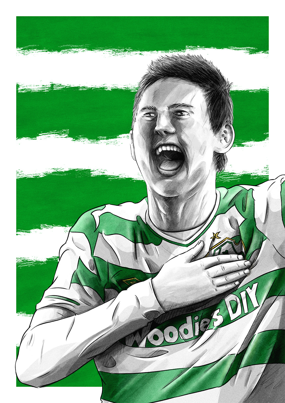 Gary Twigg Shamrock Rovers FC League of Ireland Football Print