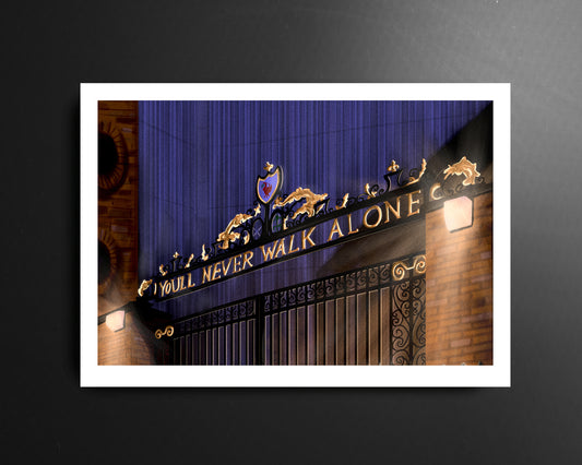 Anfield Liverpool Shankly Gates Premier League Football Print