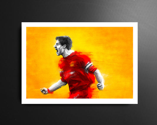Steven Gerrard Liverpool Premier League Football Print