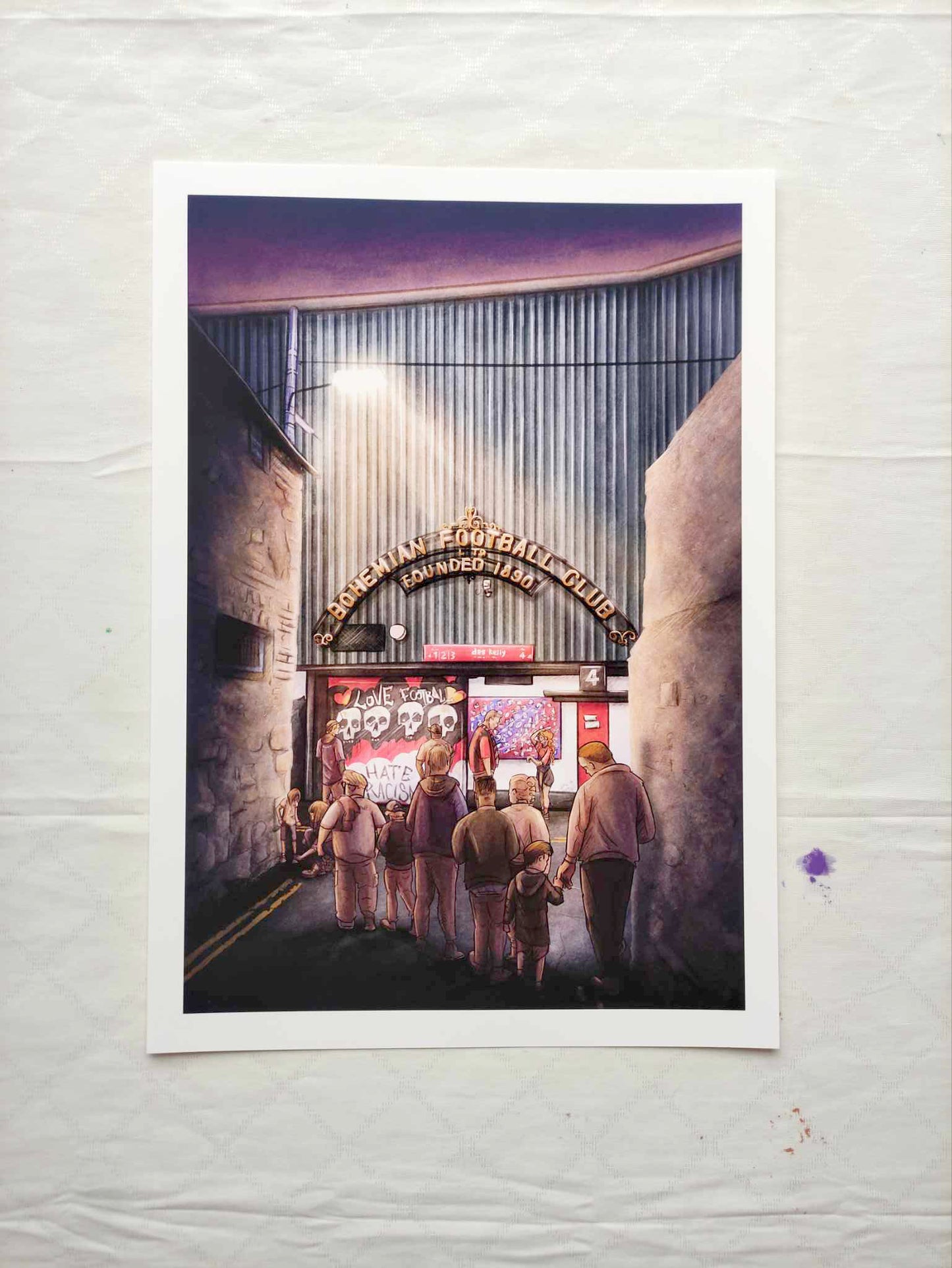 Dalymount Park Match Night Bohemian FC Limited Edition Print