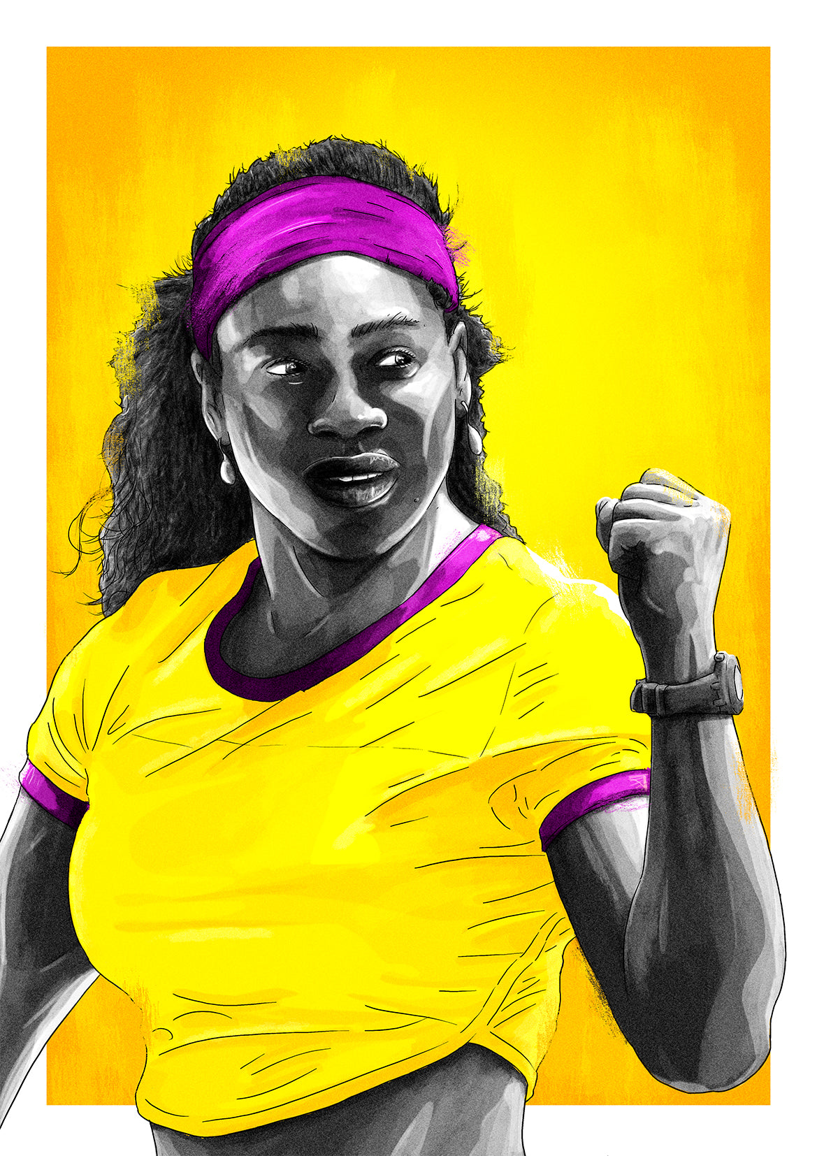 Serena Williams USA Tennis Print