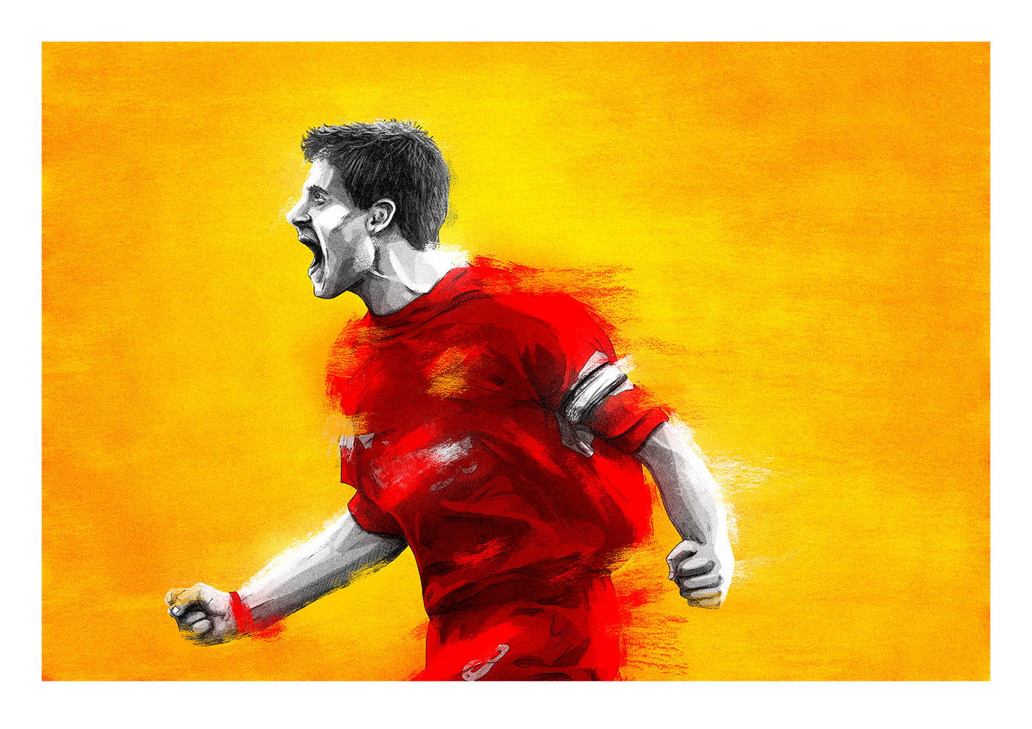 Steven Gerrard Liverpool Premier League Football Print