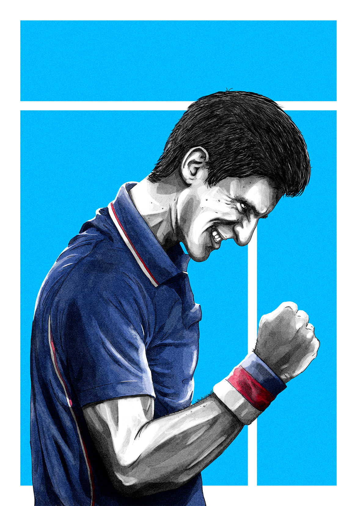 Novak Djokovic Serbia Tennis Print