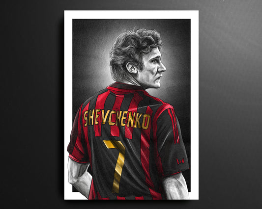 Andriy Shevchenko AC Milan Serie A Football Print