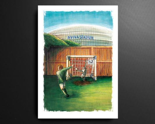 Republic of Ireland Aviva Stadium Garden Goals Football Print