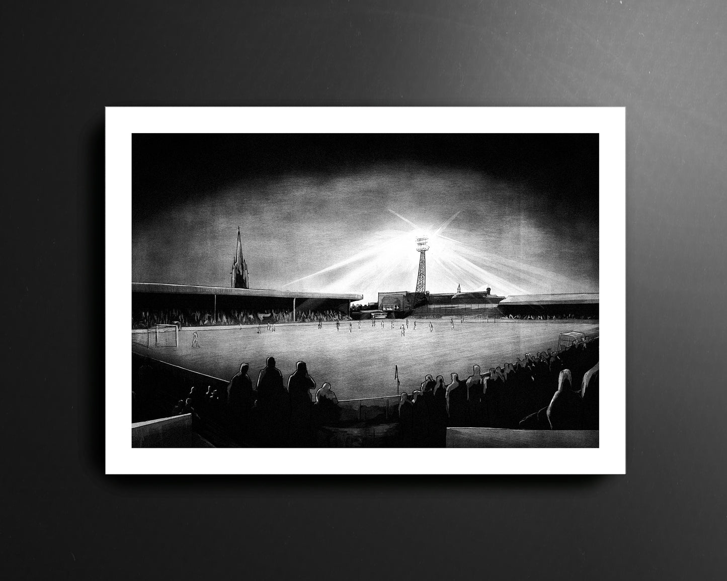 Dalymount Park Match Night Bohemian FC League of Ireland Football Print