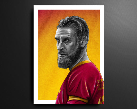 Daniele De Rossi AS Roma Serie A Football Print