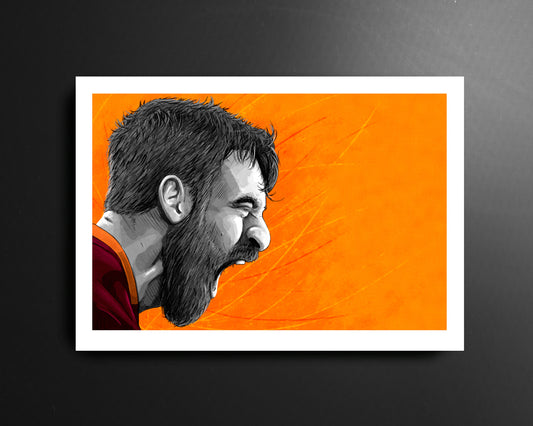 Daniele De Rossi AS Roma Serie A Football Print