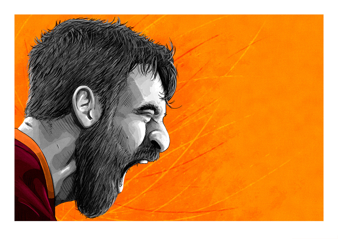Daniele De Rossi AS Roma Serie A Football Print