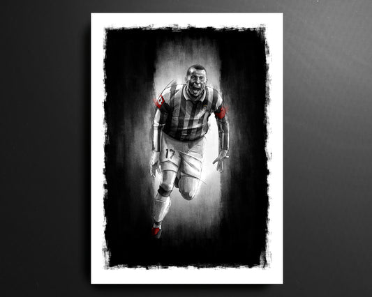 David Trezeguet Juventus Serie A Football Print