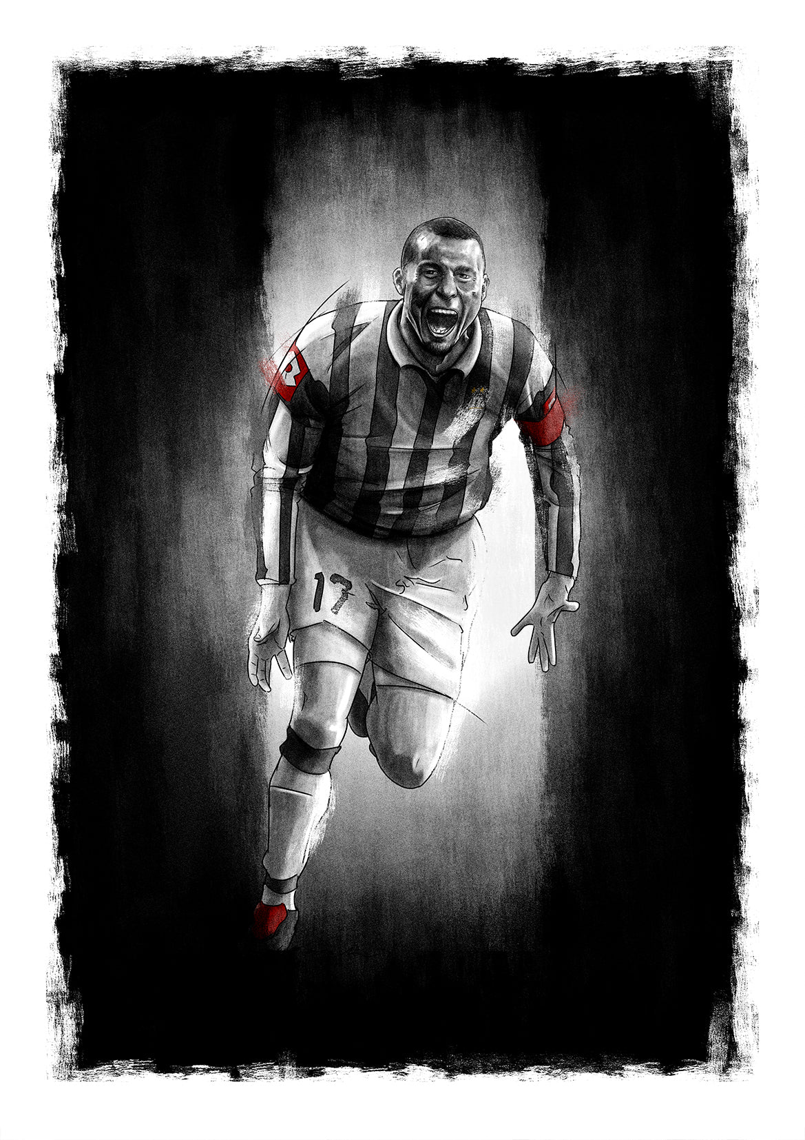 David Trezeguet Juventus Serie A Football Print
