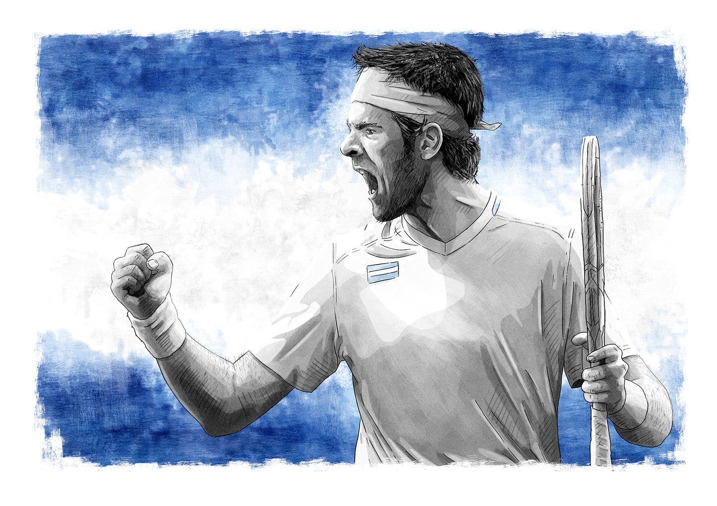 Juan Martin Del Potro Argentina Tennis Print