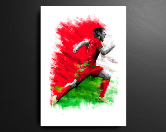 Gareth Bale Wales Euro 2016 Football Print