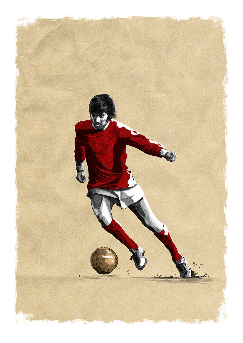 George Best Manchester United Football Print