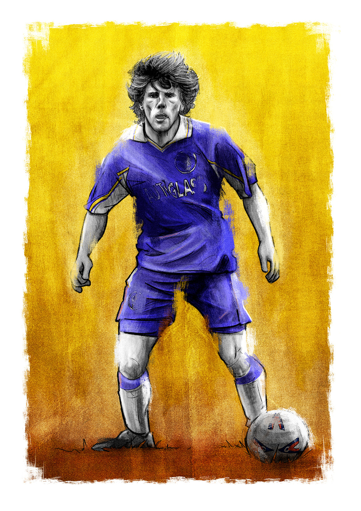 Gianfranco Zola Chelsea Premier League Football Print