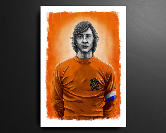 Johan Cruyff Netherlands Football Print