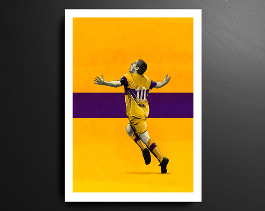 Juan Román Riquelme Boca Juniors Argentina Football Print