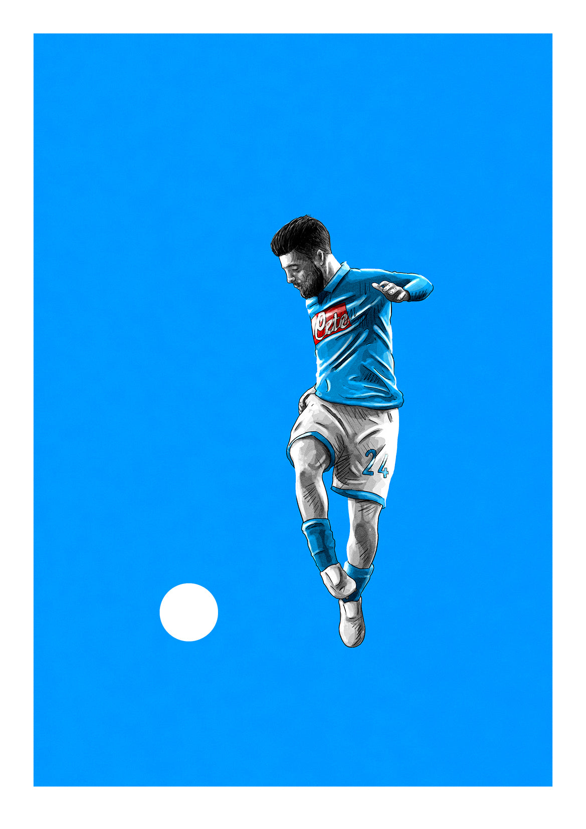 Lorenzo Insigne Napoli Serie A Football Print
