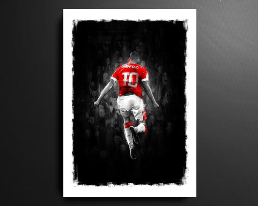 Marcus Rashford Manchester United Football Print