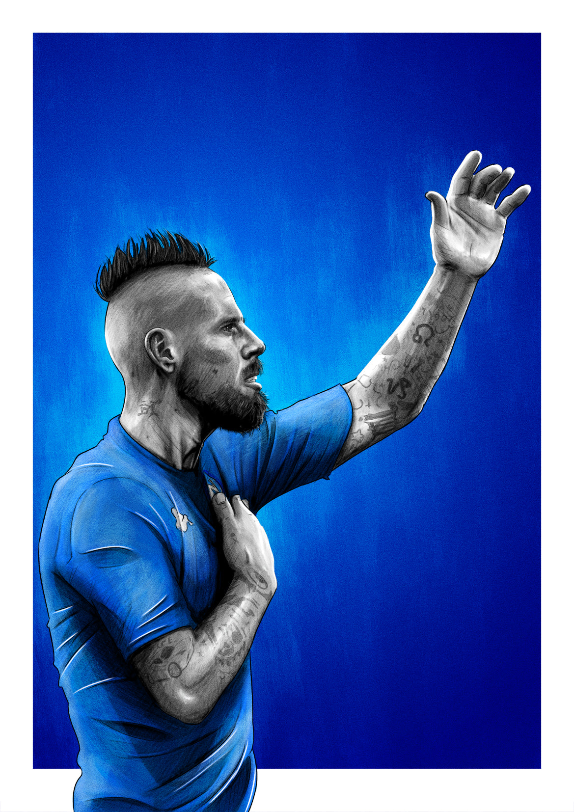 Marek Hamsik Napoli Serie A Football Print