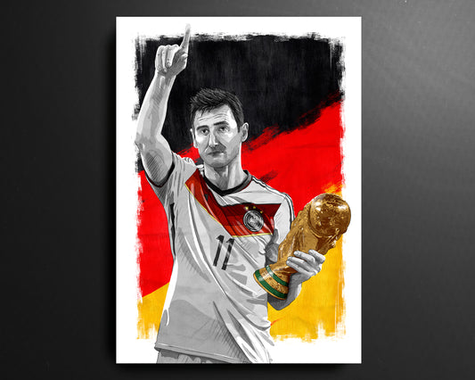 Miroslav Klose Germany World Cup Football Print