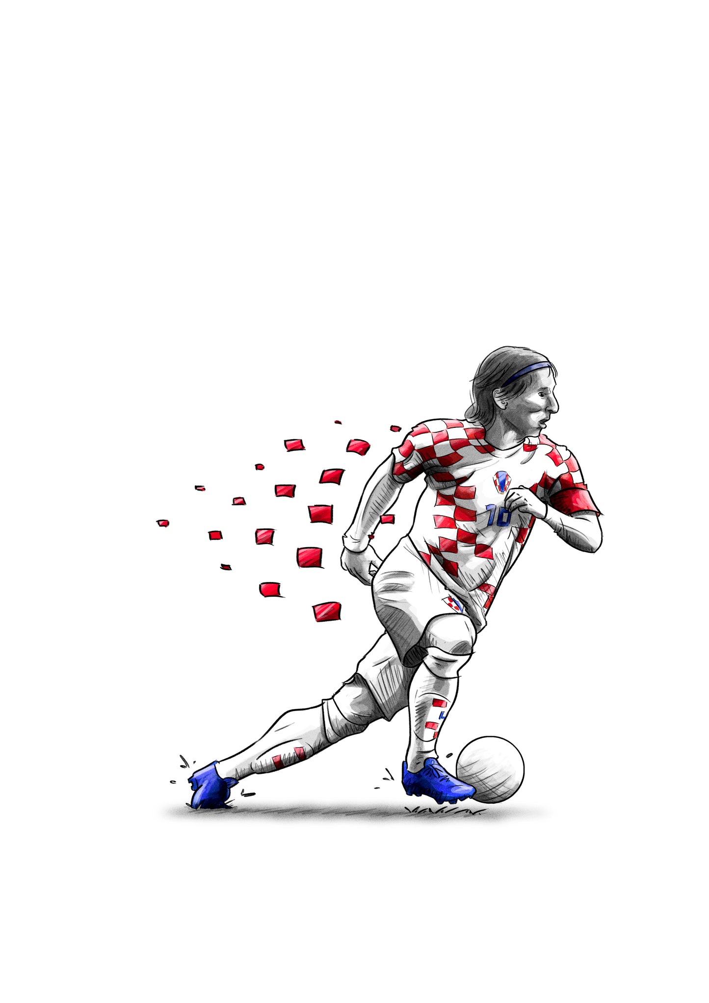 Luka Modrić Croatia Football Print