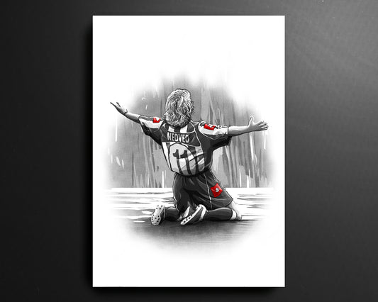 Pavel Nedved Juventus Serie A Football Print