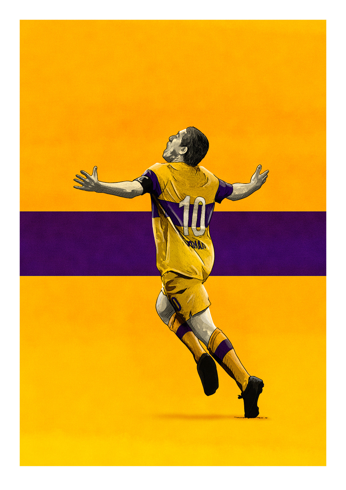 Juan Román Riquelme Boca Juniors Argentina Football Print