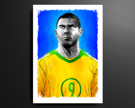 Ronaldo Nazario Brazil Football Print