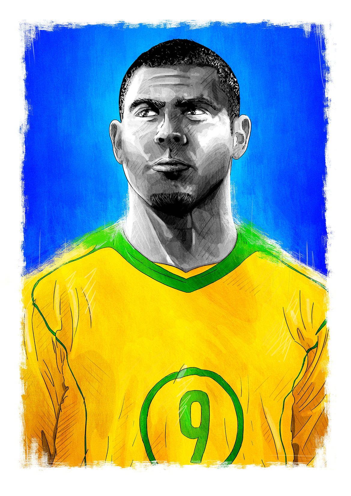 Ronaldo Nazario Brazil Football Print