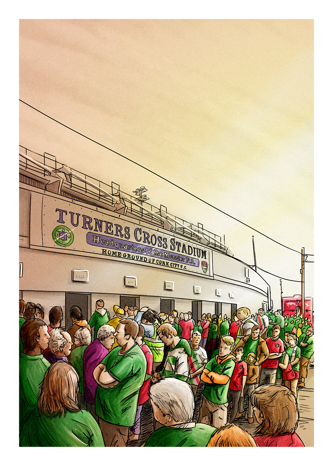 Turners Cross - Cork City FC Special Edition League of Ireland Football Print