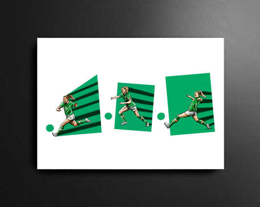 Katie McCabe Denise O' Sullivan Louise Quinn Ireland Womens National Team Football Print