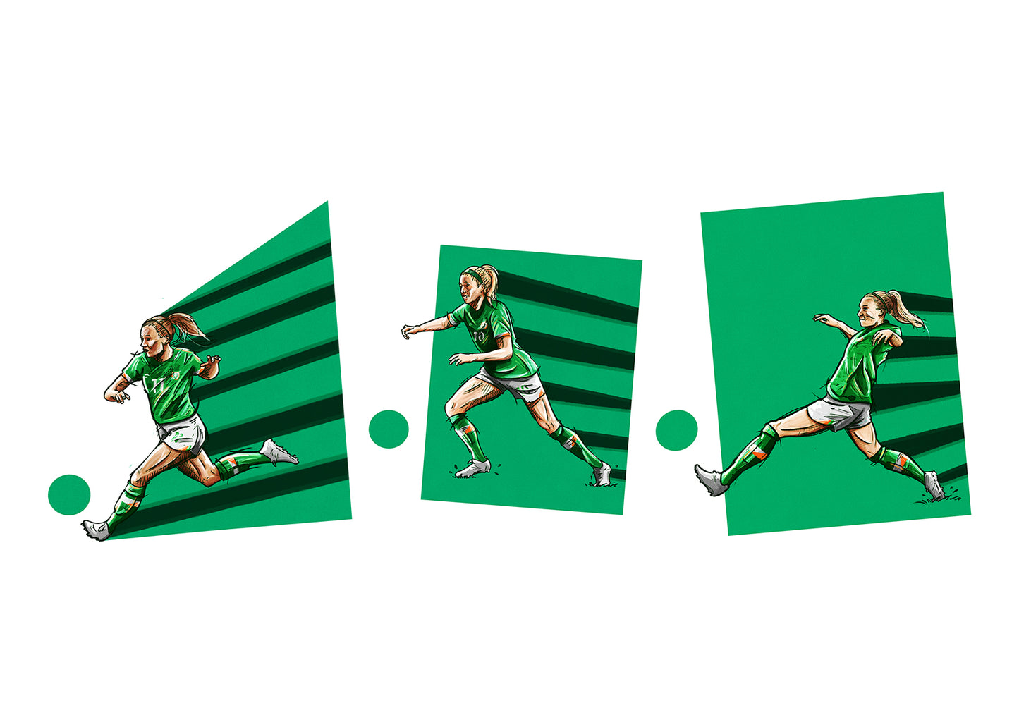 Katie McCabe Denise O' Sullivan Louise Quinn Ireland Womens National Team Football Print