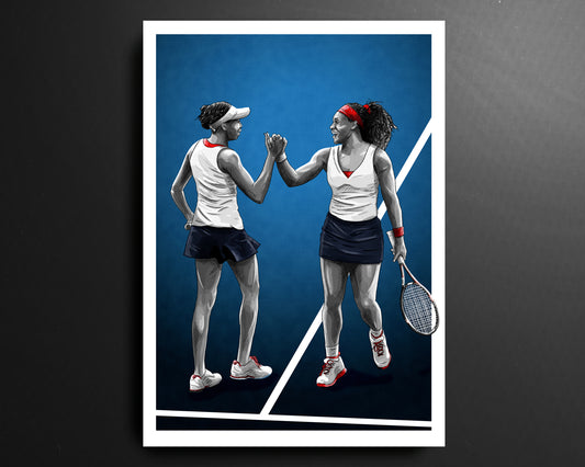 Serena & Venus Williams USA Tennis Print