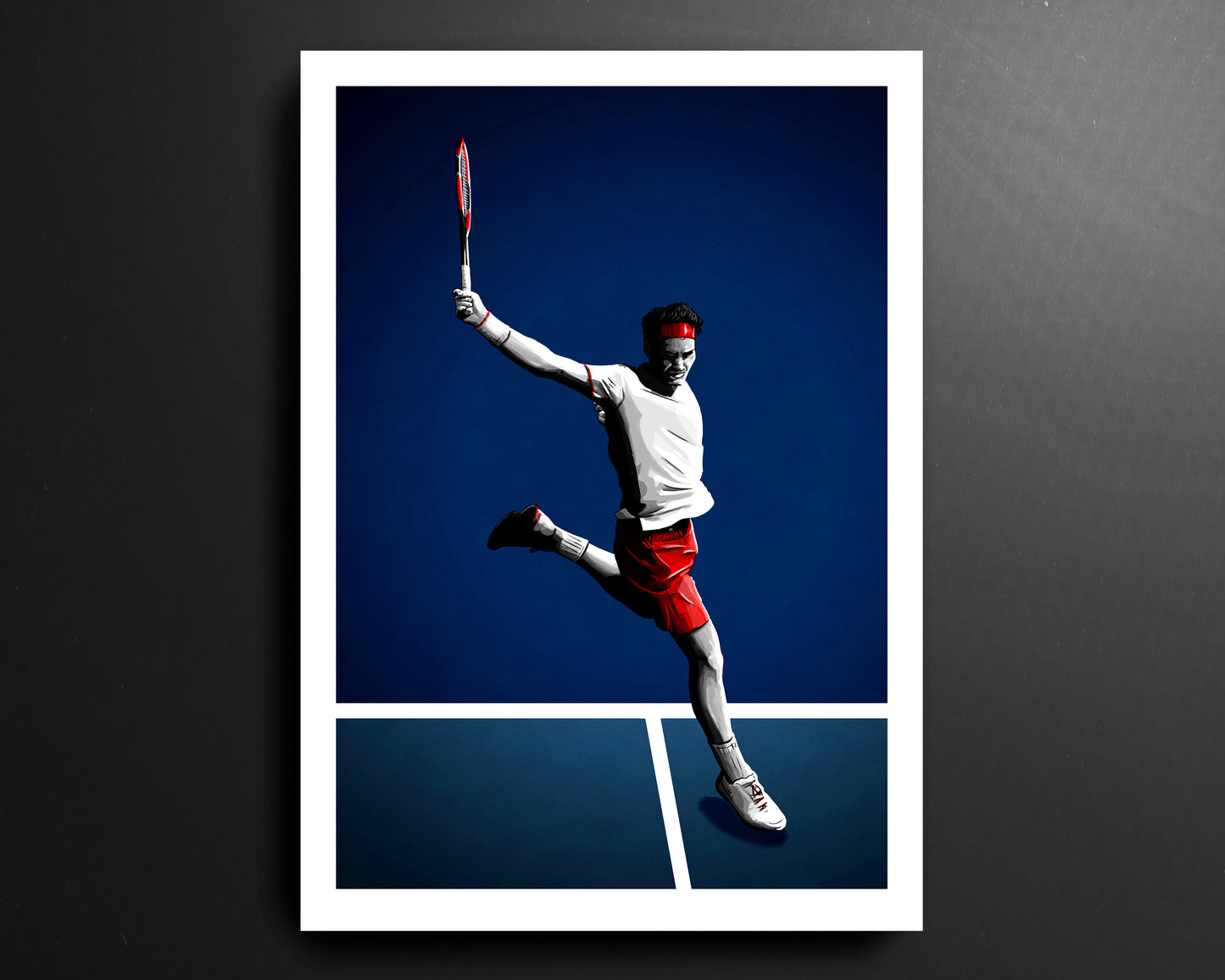 Roger Federer Swiss Tennis Print