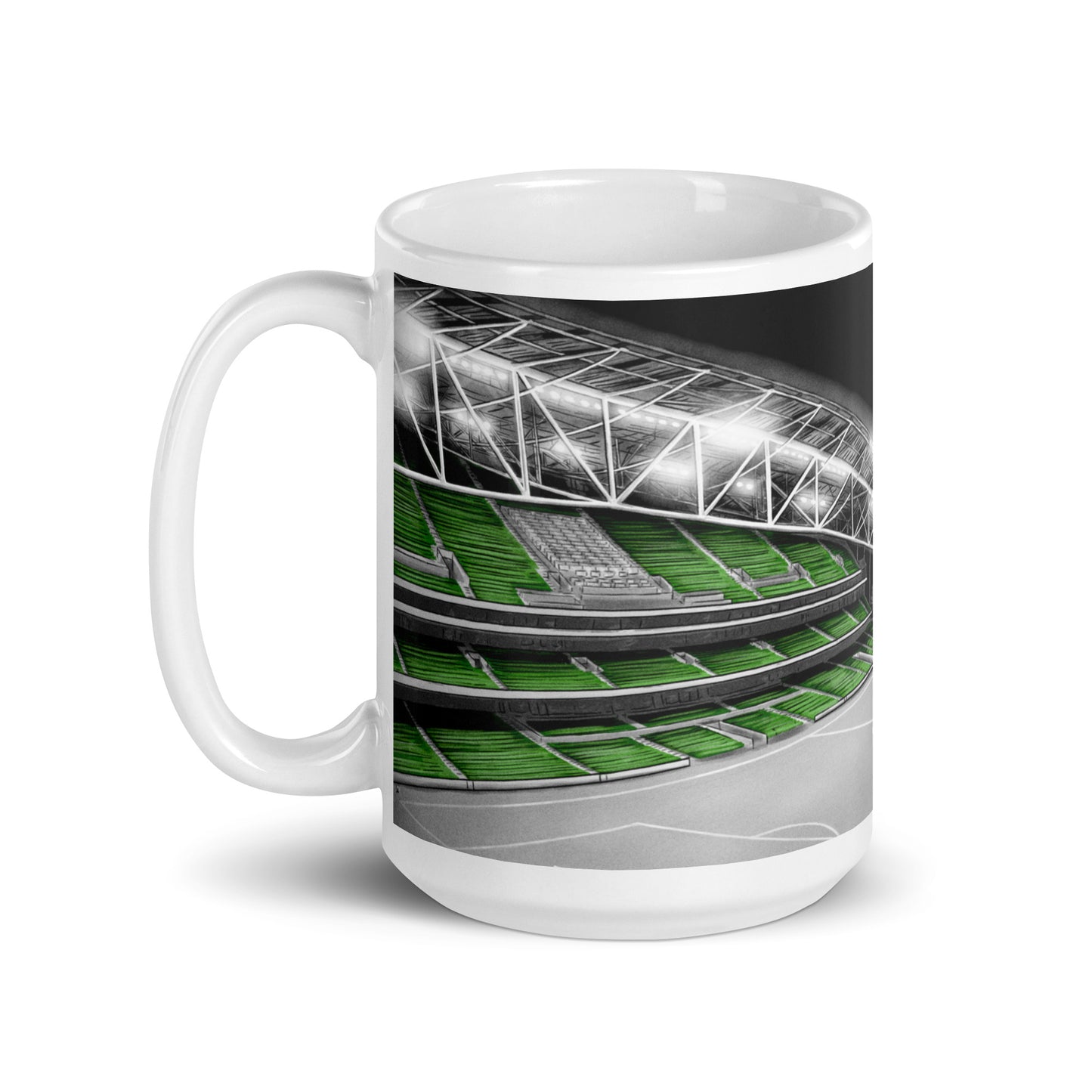 Lansdowne Road/Aviva Stadium Ireland White glossy mug