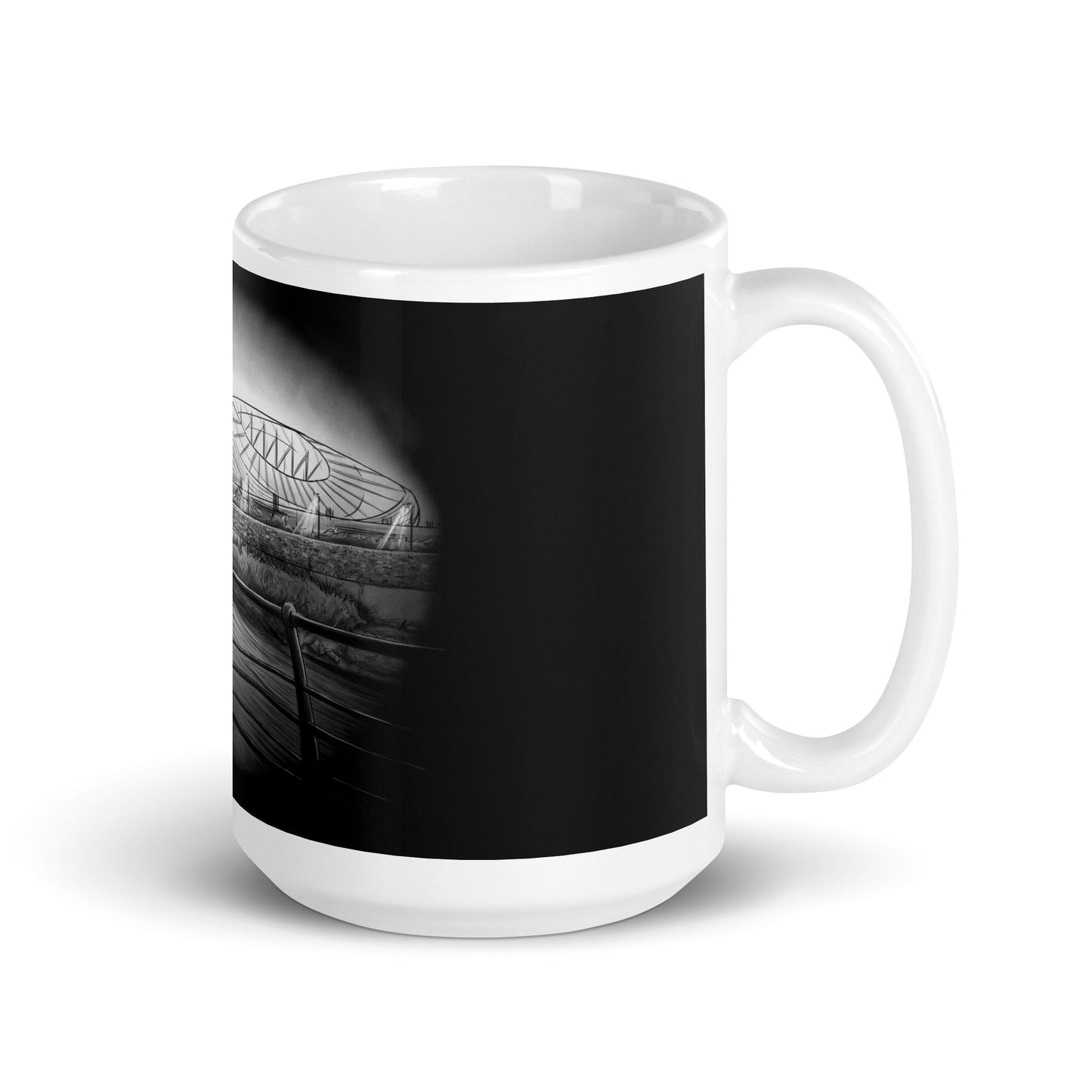 Aviva Stadium Lansdowne Road At Night Republic of Ireland glossy mug