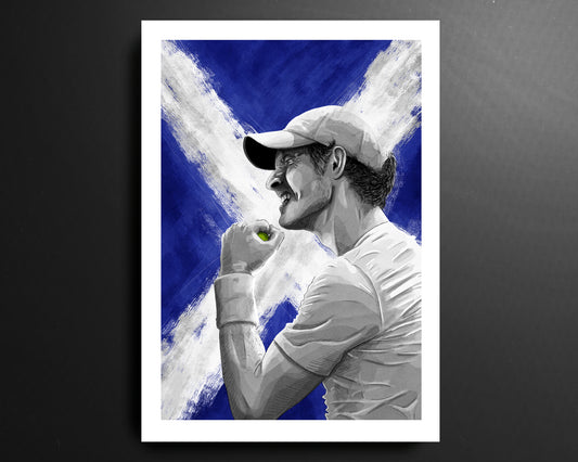 Andy Murray Scotland Tennis Print