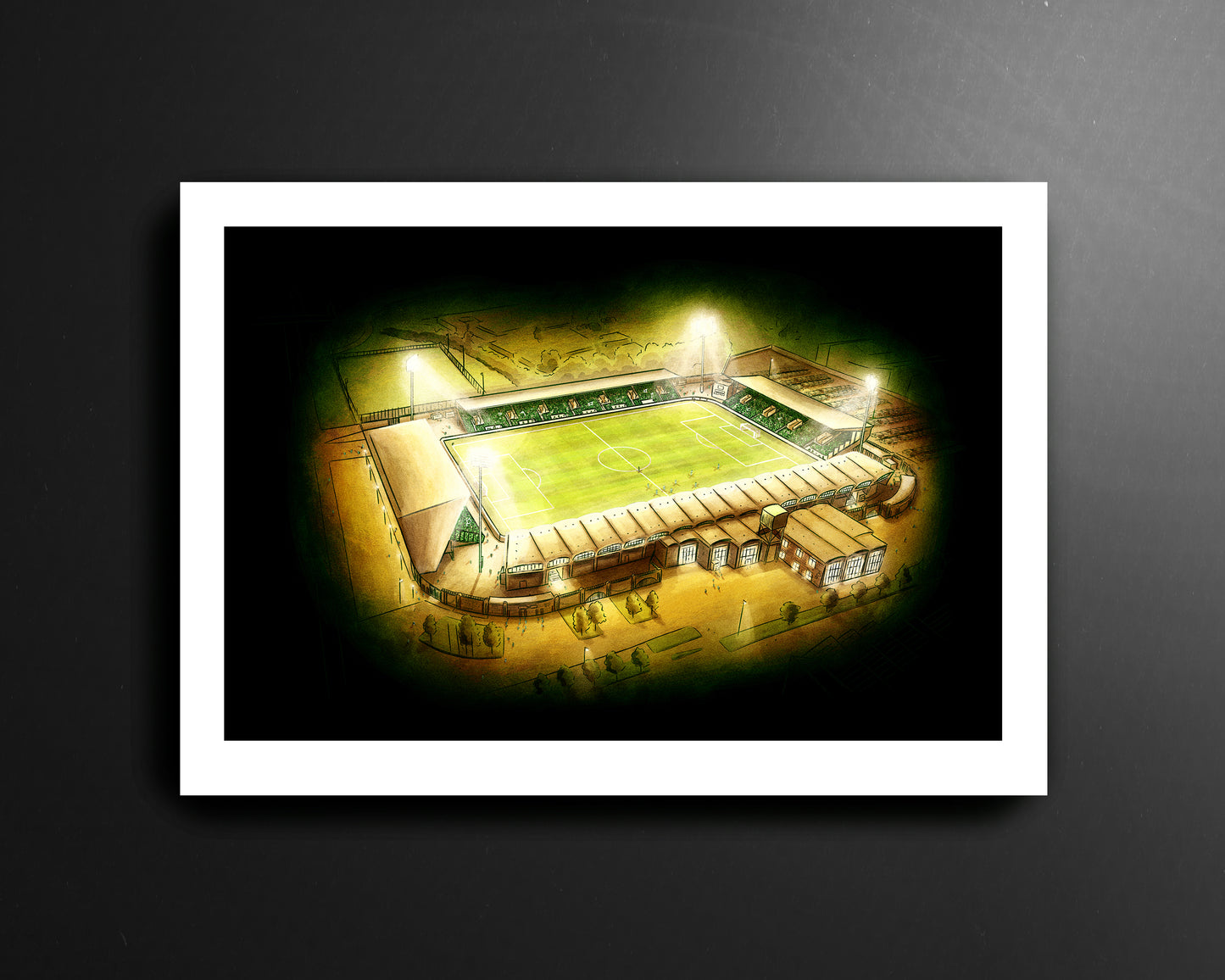 Shamrock Rovers Match Night at Tallaght Stadium League of Ireland Football Print