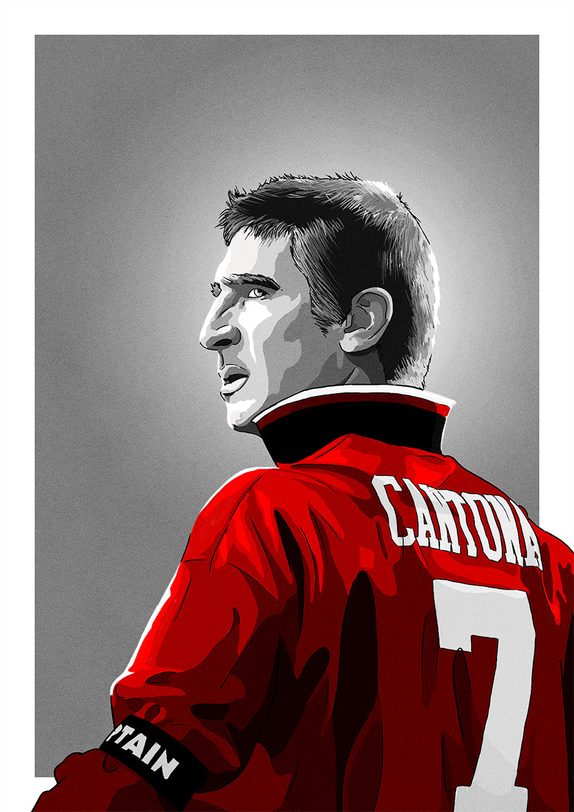 Eric Cantona Manchester United Football Print