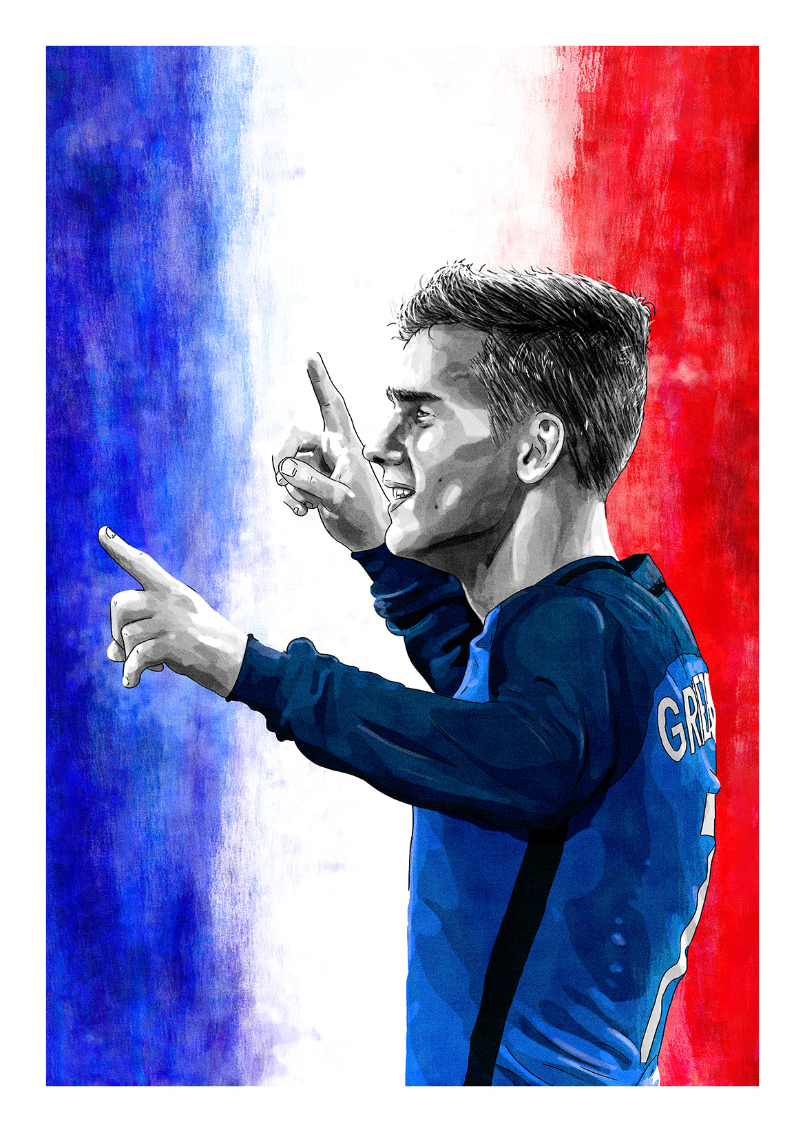 Antoine Griezmann France Football Print