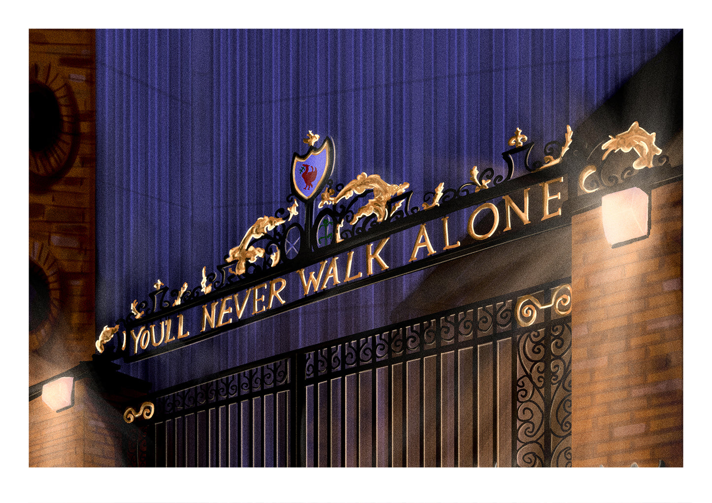 Anfield Liverpool Shankly Gates Premier League Football Print