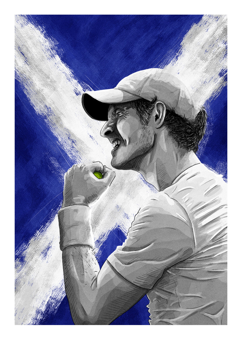 Andy Murray Scotland Tennis Print