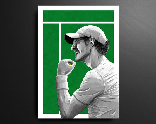 Andy Murray Scotland Wimbledon Tennis Print