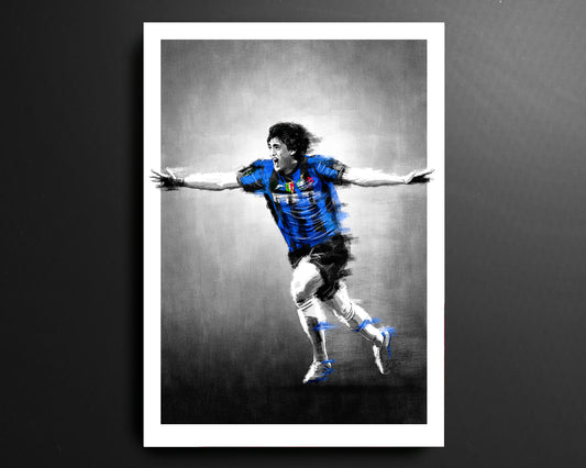 Diego Milito Inter Milan Champions League 2010 Football Print