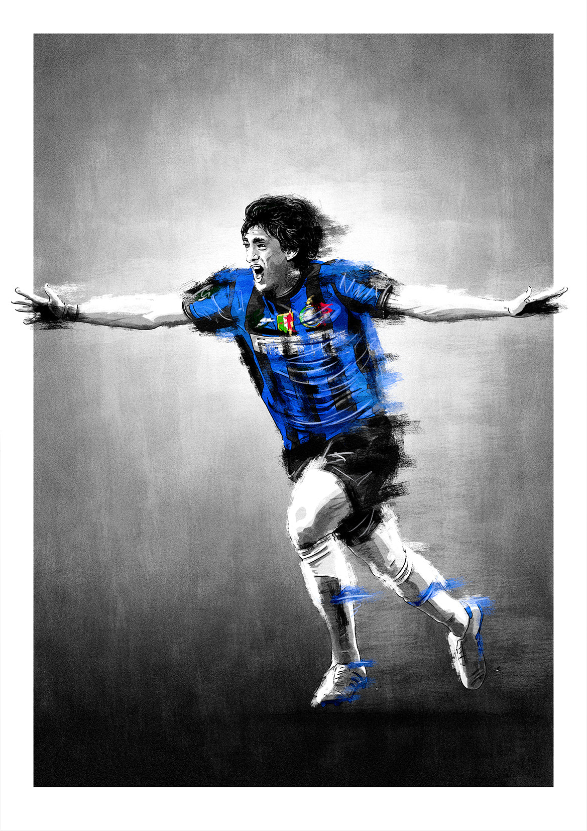 Diego Milito Inter Milan Champions League 2010 Football Print