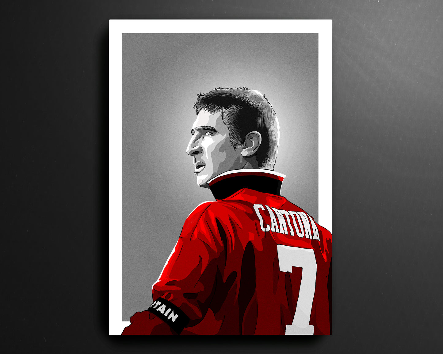 Eric Cantona Manchester United Football Print