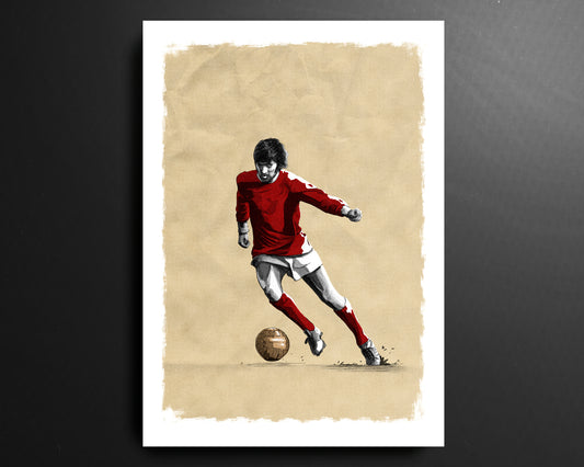 George Best Manchester United Football Print