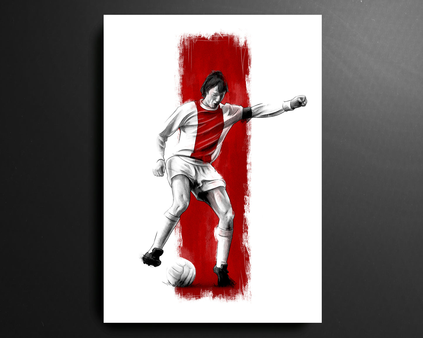 Johan Cruyff Ajax Football Print