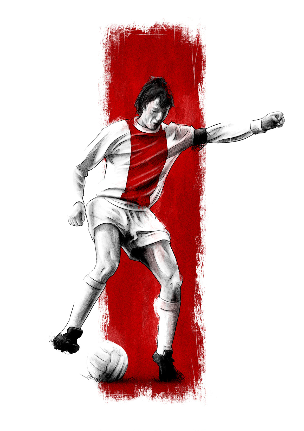 Johan Cruyff Ajax Football Print